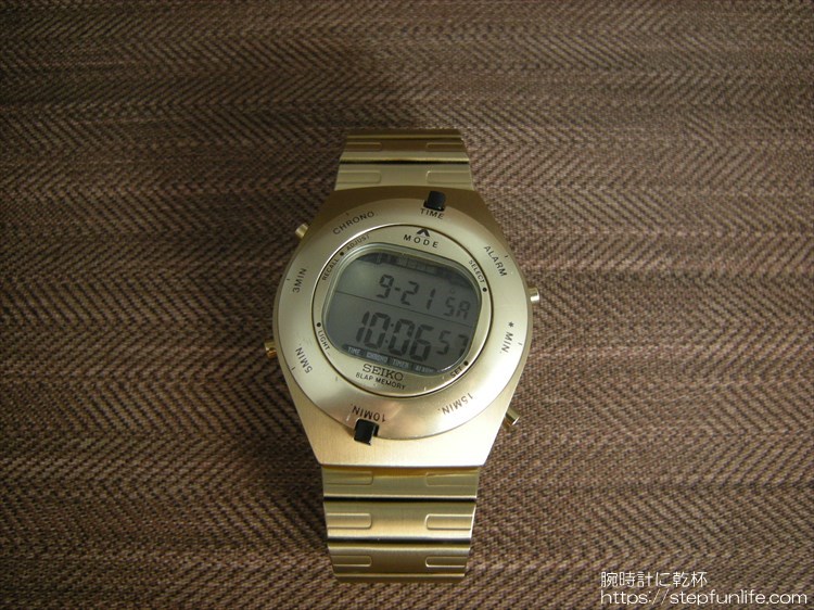 セイコー ジウジアーロ・デザイン w680-4070 復刻版限定 ゴールド 1999年モデル｜腕時計に乾杯