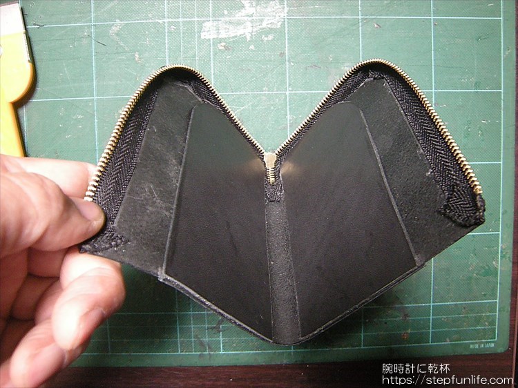 Lファスナー財布（鍵収納付き）を自作 内側ポケット