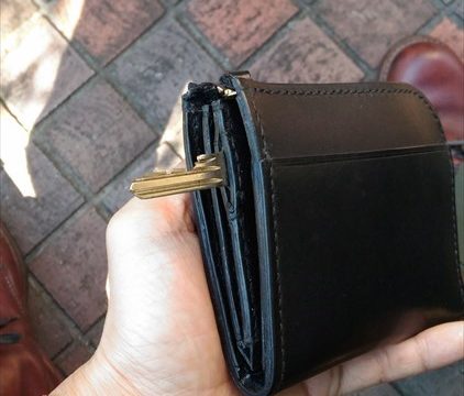 Lファスナー財布（鍵収納付き）を自作