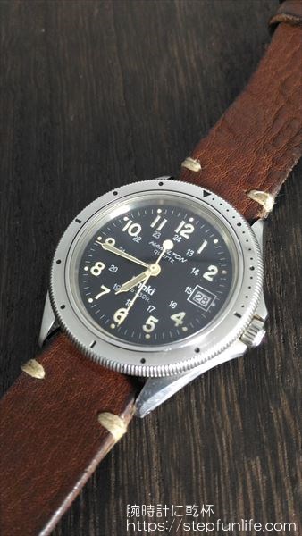 ハミルトン カーキ ダイバー（hamilton khaki diver）茶レザー