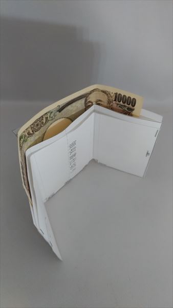 小型の3つ折り財布を自作する 型紙4