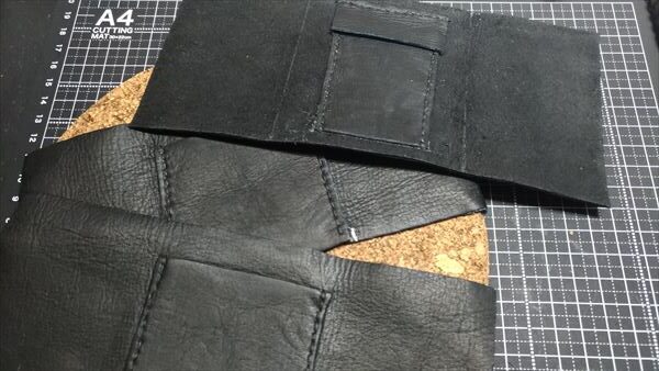 小型の3つ折り財布を自作する パーツ完成